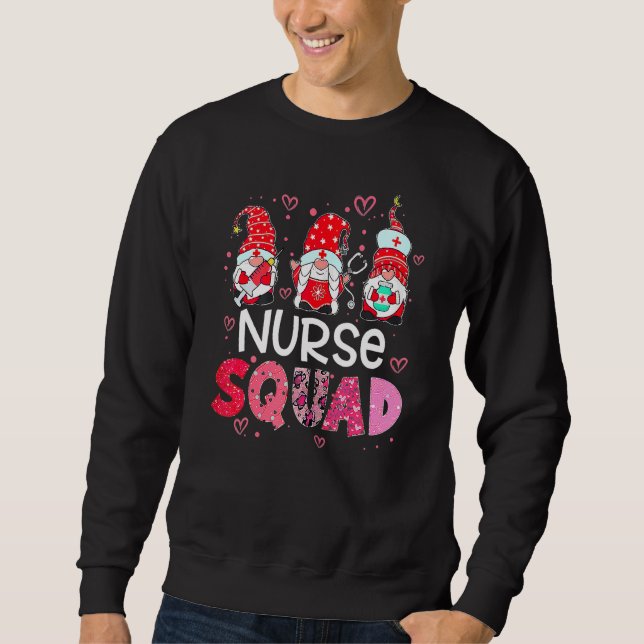 Nurse Valentines Day Valentine ER ICU NICU RN Nurs Sweatshirt (Vorderseite)