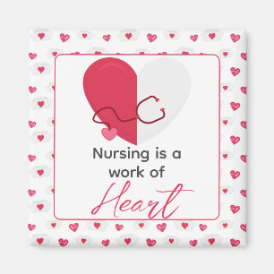 Nurse Valentinstag Medical Pink Heart Gift Magnet