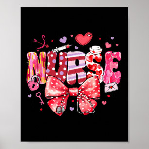 Nurse Valentinstag Valentine Er Icu Nicu Rn Nurs Poster