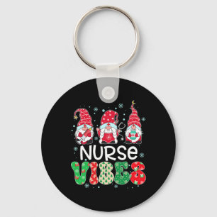 Nurse Vibes Gnome Xmas Stethoscope Three Gnomes Ch Schlüsselanhänger