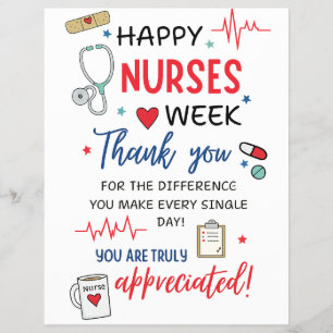Nurse Week Schild Druckbar Wertschätzung Nurse Dan Flyer