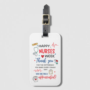 Nurse Week Schild Druckbar Wertschätzung Nurse Dan Gepäckanhänger