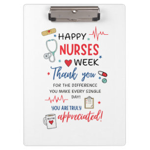 Nurse Week Schild Druckbar Wertschätzung Nurse Dan Klemmbrett