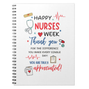 Nurse Week Schild Druckbar Wertschätzung Nurse Dan Notizblock