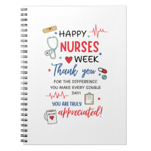 Nurse Week Schild Druckbar Wertschätzung Nurse Dan Notizblock