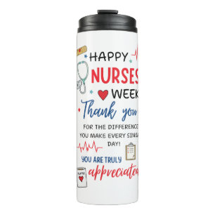 Nurse Week Schild Druckbar Wertschätzung Nurse Dan Thermosbecher