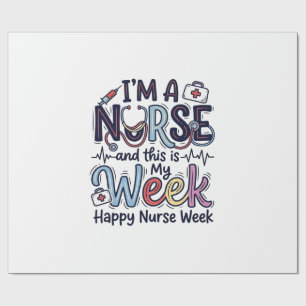 Nurse Week Vintage-Typografie-Shirt-Design_1 Geschenkpapier