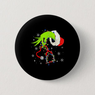 Nurse Weihnachten Stethoskop Krankenschwestern Xma Button