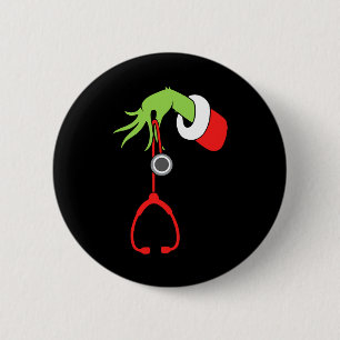 Nurse Weihnachten Stethoskop Krankenschwestern Xma Button