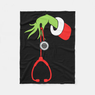 Nurse Weihnachten Stethoskop Krankenschwestern Xma Fleecedecke