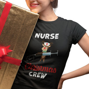 Nurse-Weihnachtsmannschaft-Rentier-Schneeflocke-Sp T-Shirt