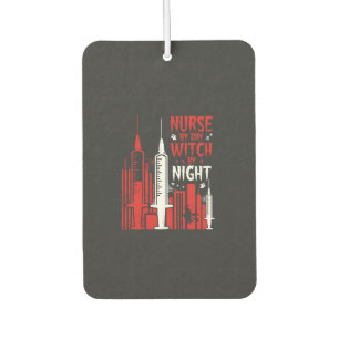 Nurse Witch Halloween Skyline Design_1 Autolufterfrischer