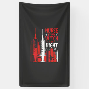 Nurse Witch Halloween Skyline Design_1 Banner