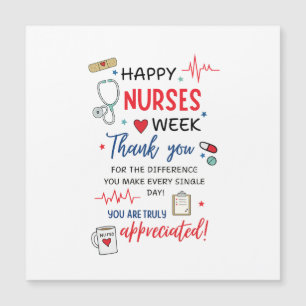 Nurse-Woche Schild Druckbar Anerkennung Nurse Dank Magnetkarte