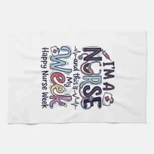 Nurse-Woche Vintage-Typografie-Shirt-Design_1 Geschirrtuch