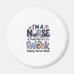 Nurse-Woche Vintage-Typografie-Shirt-Design_1 Magnet