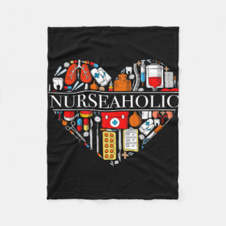 Nurseaholischer T - Shirt für Krankenschwestern Fleecedecke