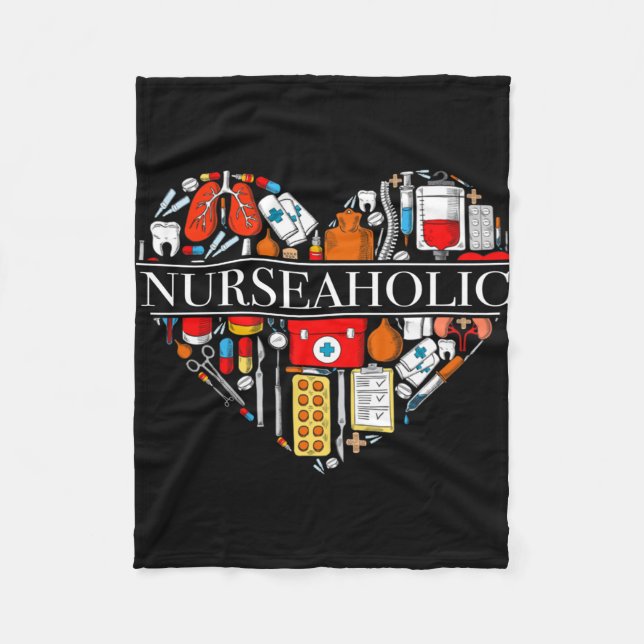 Nurseaholischer T - Shirt für Krankenschwestern Fleecedecke (Vorderseite)