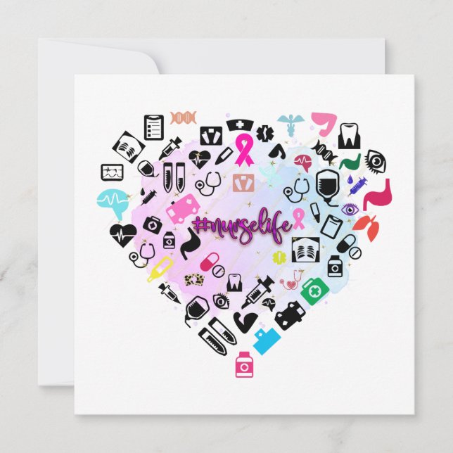 #nurselife, stillender Spaß, Krankenschwester, Kra Dankeskarte (Vorderseite)