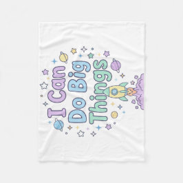Nursery Confidence Affirmation I Can Do Big Things Fleecedecke