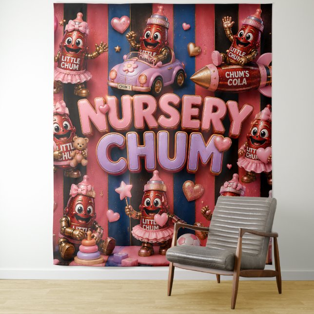 Nursery-Freunde, extra große Tapete/Kinderzimmer Wandteppich (Beispiel)