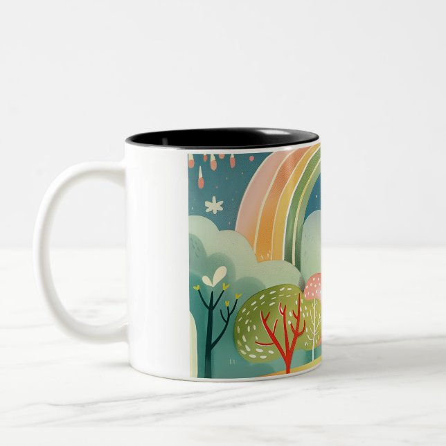 Nursery-Kunst-Design Zweifarbige Tasse (Links)