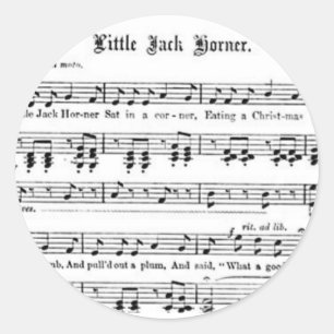 Nursery Rhyme Jack Korner Runder Aufkleber