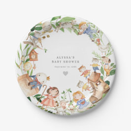 Nursery Rhymes Baby Shower Paper Plates Pappteller