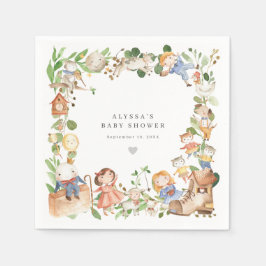 Nursery Rhymes Baby Shower Party Paper Napkins Serviette