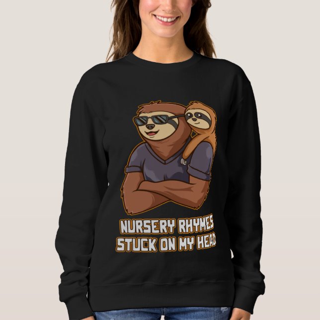 Nursery Rhymes Stuck on My Head Dad Toddler Daddy  Sweatshirt (Vorderseite)