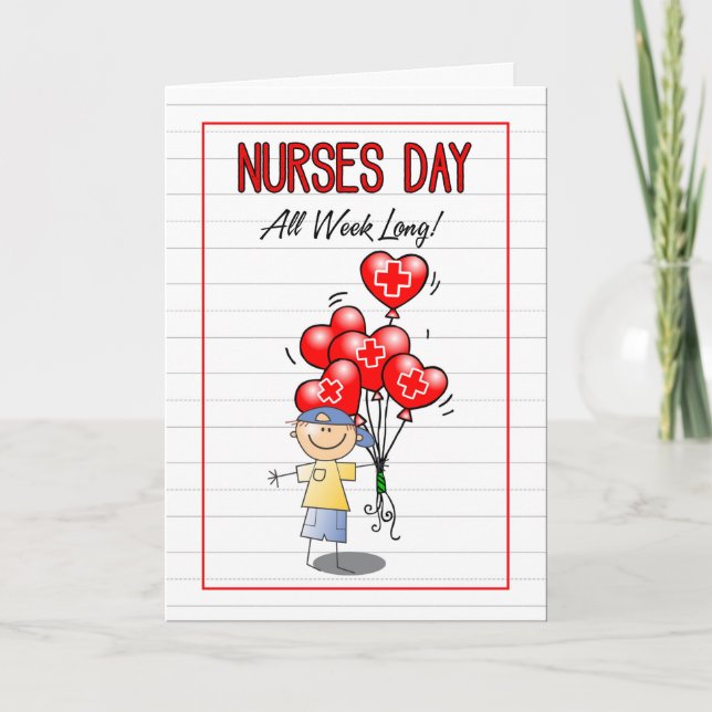 Nurses Day Die ganze Woche lang Long Little Boy He Karte (Vorderseite)