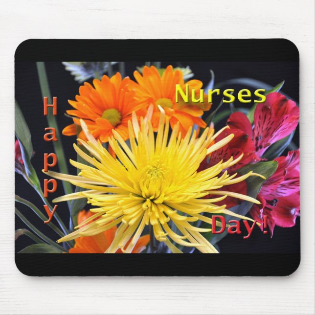 Nurses Day Floral Bliss Mousepad (Vorne)