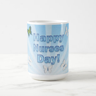 Nurses Day gibt farbenfrohe Schmetterlinge Tasse