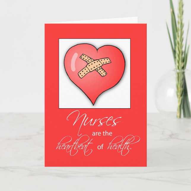 Nurses Day Heartbeat Karte (Vorderseite)