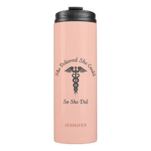 Nurse's Inspiration Blush Pink Personalisiert  Thermosbecher