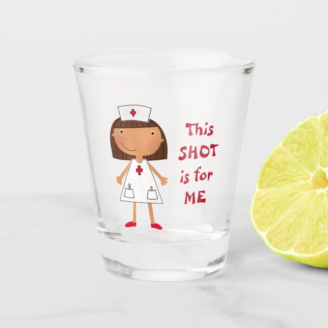 Nurse's MINE Schnapsglas (Vorderseite)