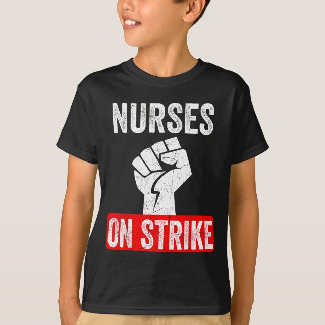 Nurses On Strike Nnu National Nurses United Staffi T-Shirt (Vorderseite)