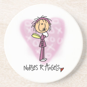 Nurses R Angels T - Shirt und Geschenke Getränkeuntersetzer