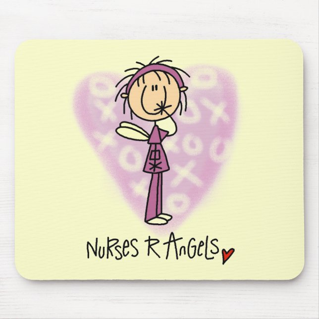Nurses R Angels T - Shirt und Geschenke Mousepad (Vorne)
