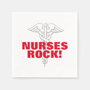 NURSES ROCK Papierservietten für das Party der Pfl