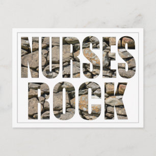 NURSES ROCK POSTCARD POSTKARTE