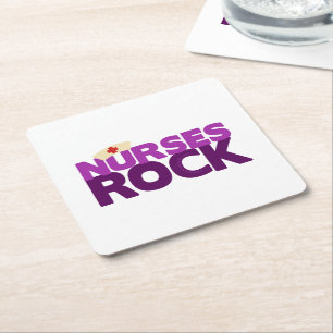 Nurses Rock Rechteckiger Pappuntersetzer