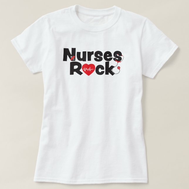 Nurses Rock T - Shirt (Design vorne)