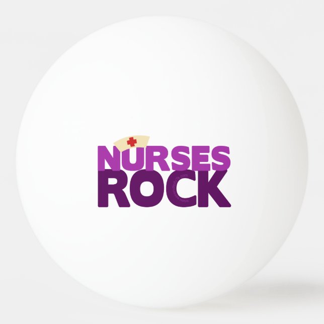 Nurses Rock Tischtennisball (Vorderseite)