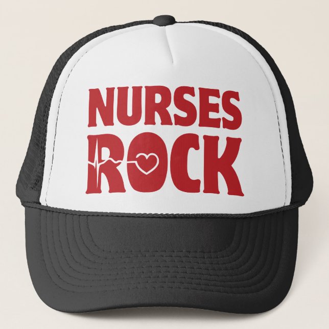 Nurses Rock Truckerkappe (Vorderseite)