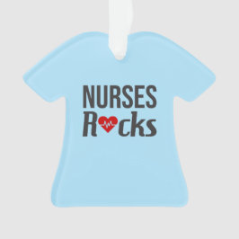 Nurses rocks hellblaue Krankenschwester Peeling Ornament