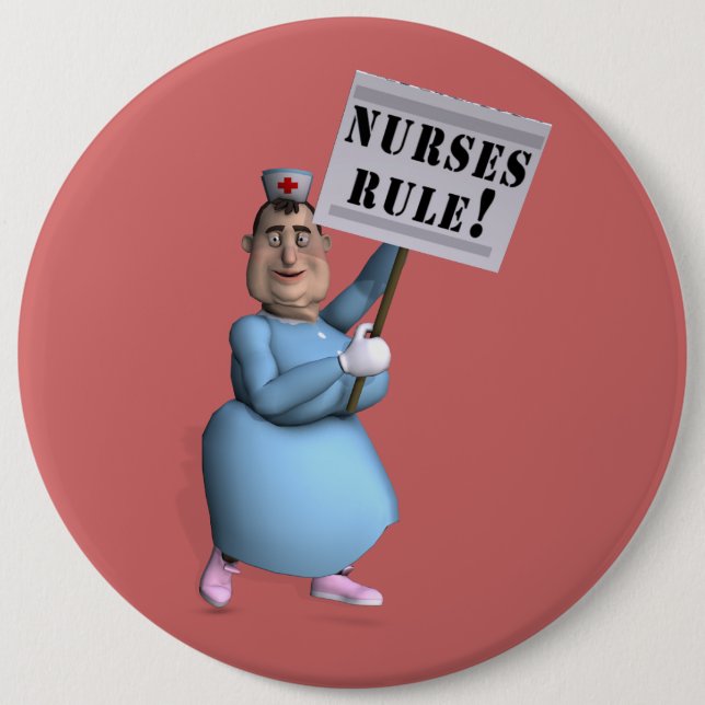 Nurses Rule! Button (Vorderseite)