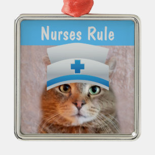 Nurses Rule Christmas Ornament Aus Metall