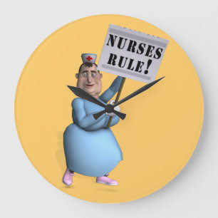 Nurses Rule! Große Wanduhr