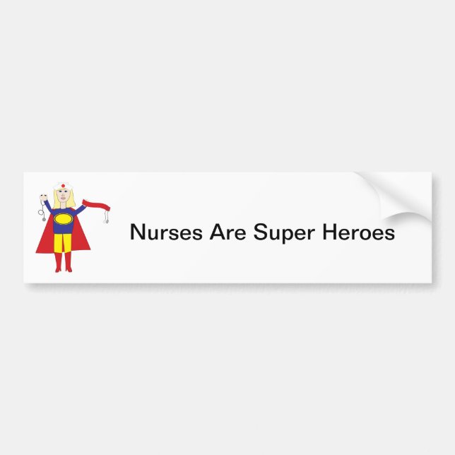 Nurses Super Hero Autoaufkleber (Vorne)